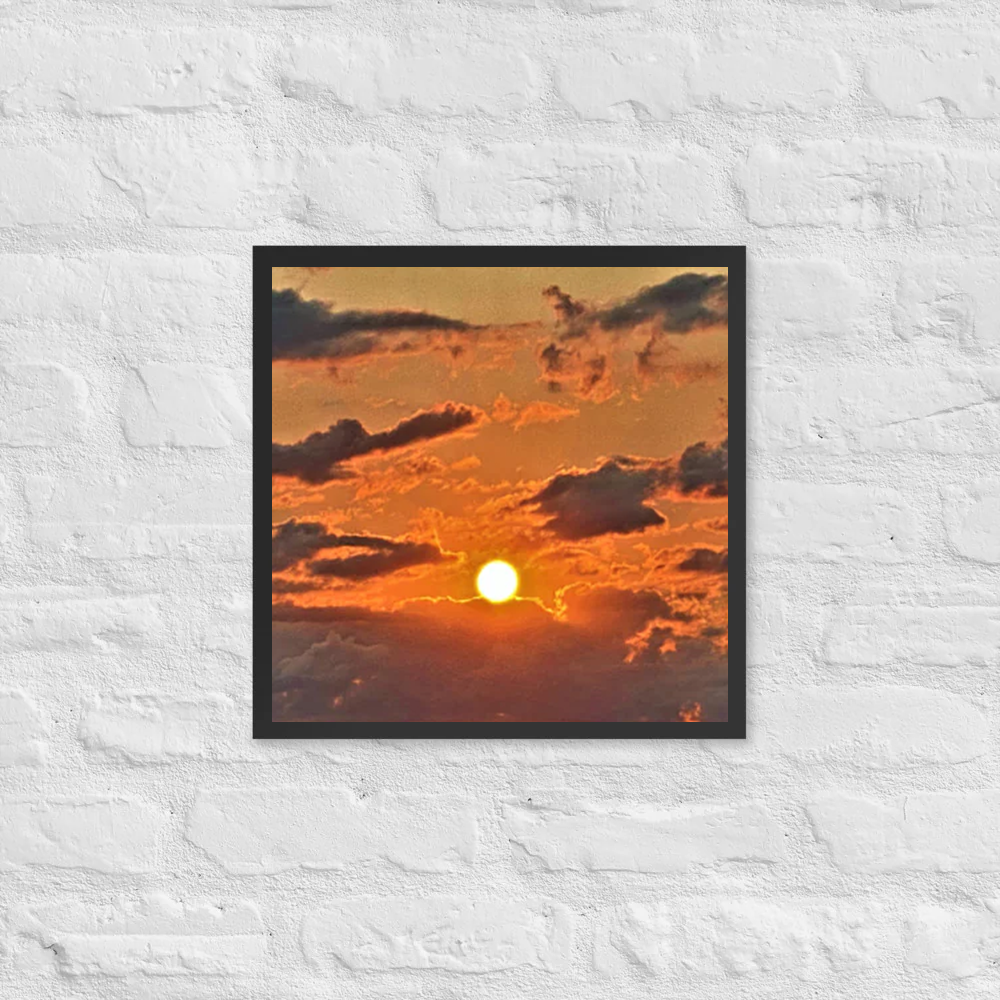 Red sunrise among the clouds
